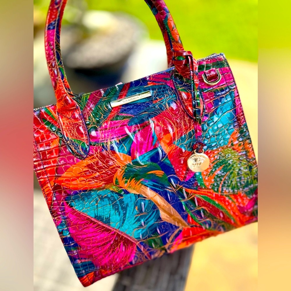 NWT Brahmin Small Caroline Satchel Tote Bag Leather Purse - Picture 4 of 7